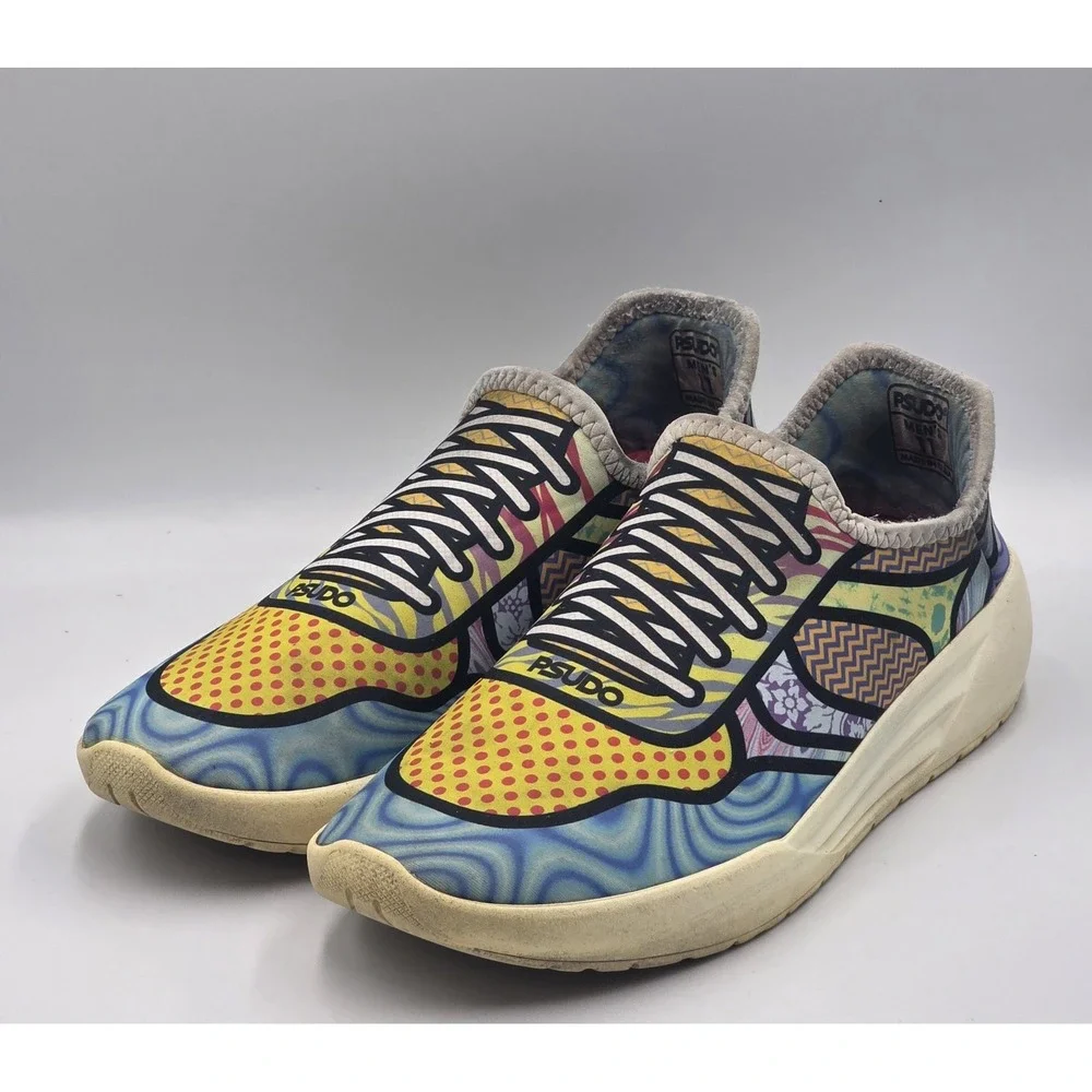 PSUDO Mens Court Slip‎ On Sneakers Cosmic USA Made Size 11 Lightweight Vegan